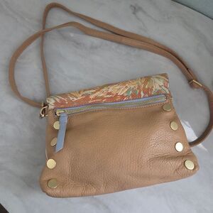 Hammitt Tan Dillon Small Crossbody Bag with Gold Details
